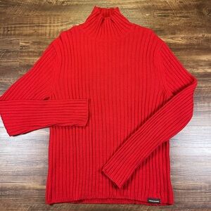Abercrombie & Fitch Reliable Outdoor Goods Bold Red Turtleneck Sweater